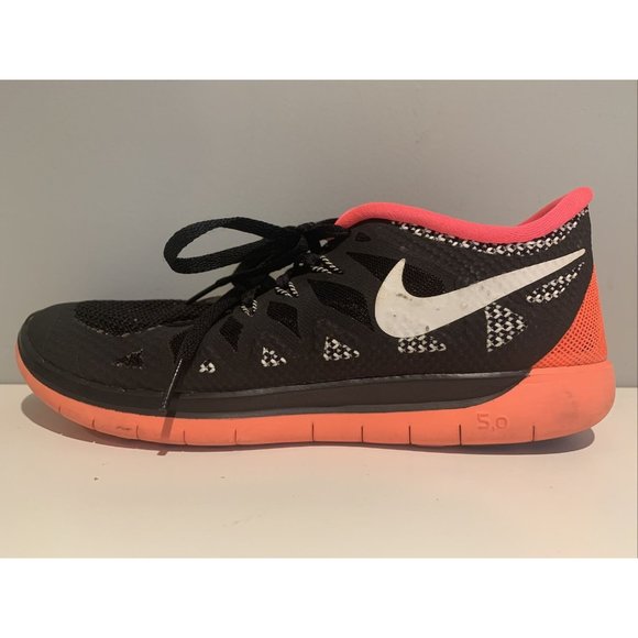 Youth Nike Free 5.0 Running Shoes‎ Black Pink Size 6Y 64446-005 - Picture 4 of 12
